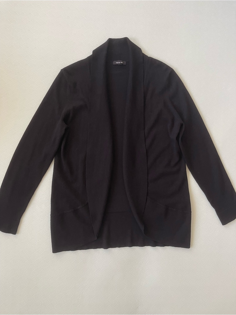 Verve Ami Black Open Shawl Collar Cardigan